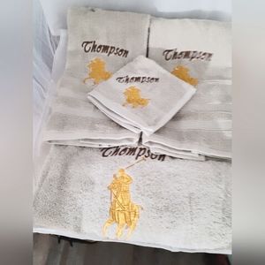6pc Personalized Luxurious Embroidered Towel Set